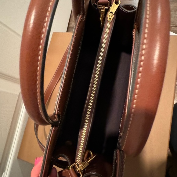 BURBERRY Small Vintage Check Two-handle Title Bag in Archive Beige - NEVER USED - Picture 5 of 13